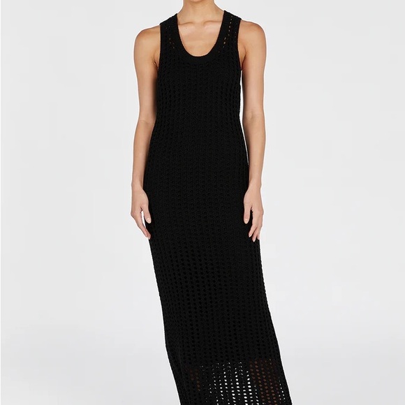 NWT DISSH HUNTER BLACK CROCHET MAXI DRESS sz M - Picture 1 of 7